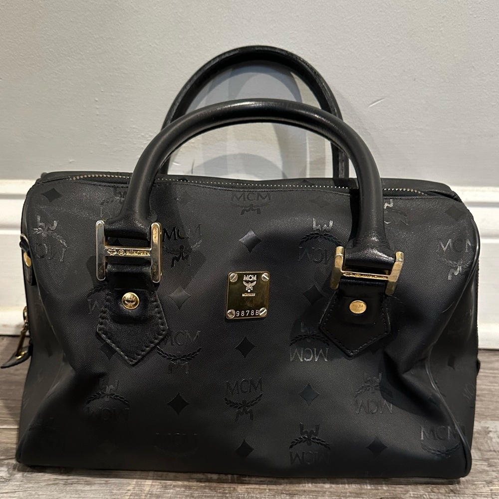 Vintage MCM black Monogram Speedy Bag